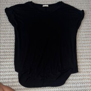 Black Relaxed Fitted Short Sleeve Tee